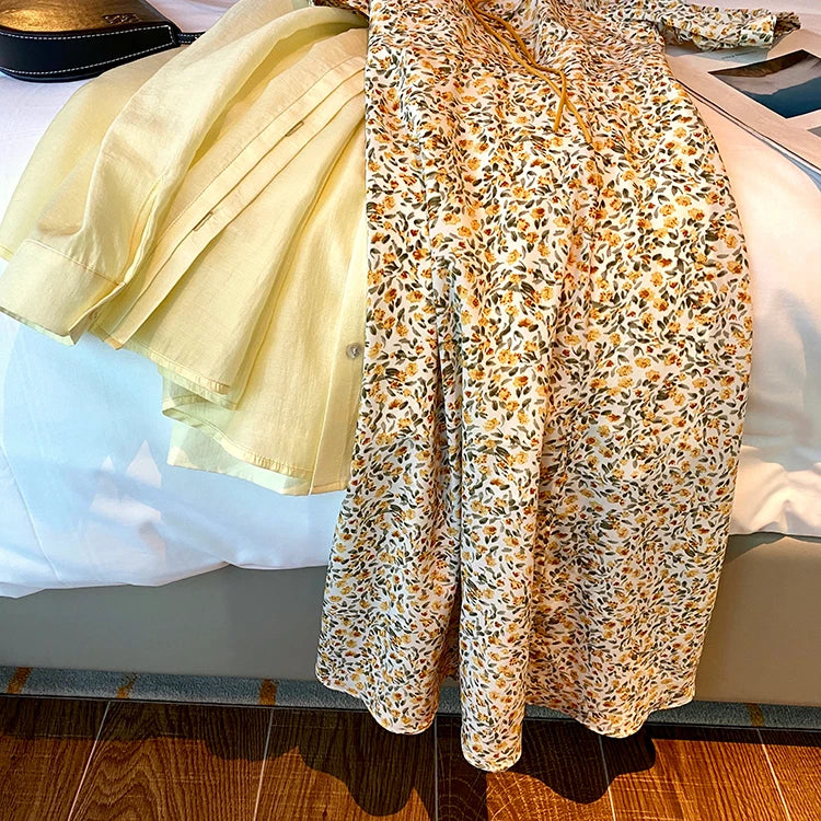 MISHOW 2023 Summer New Midi Dresses Women Vintage Short Sleeve A-Line Retro Mini Dress Korean French Female Clothing MX20B1087