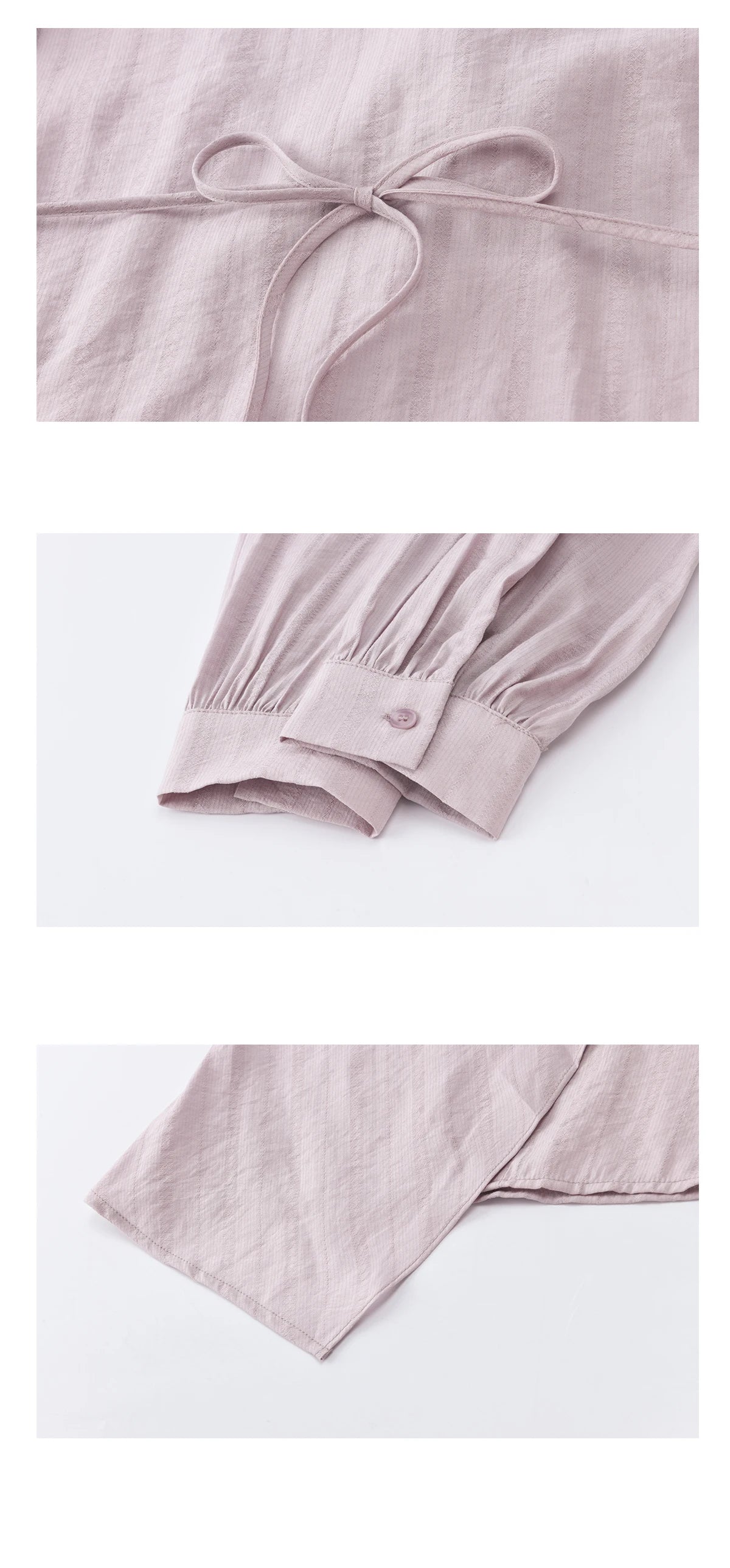 MISHOW Women's Purple Sweet Shirts 2026 Spring Ribbon V-Neck Ruffled Asymmetrical Shirt Back Lace-up Waist Casual Top MXF13X2527