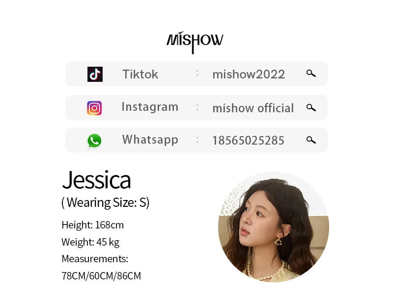 MISHOW Hand Sewn Rose Blouse for Women Autumn 2025 V-neck Edible Tree Fungus Edge Tops Sweet Lantern Sleeves Blouses MXE44X2470