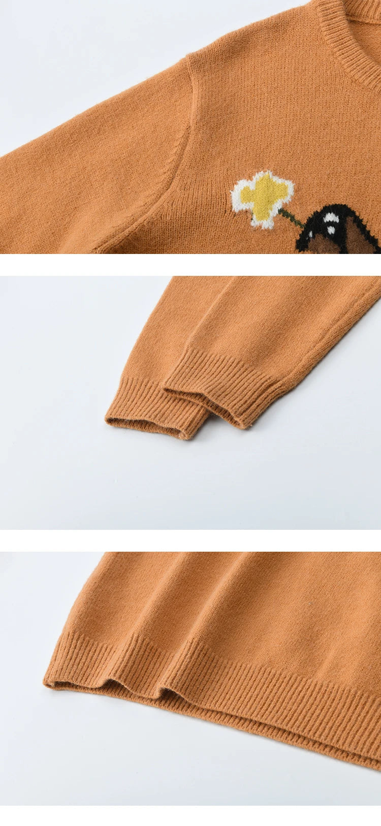 Mishow Orange Sausage Dog Jacquard Pullover MXE48Z2578