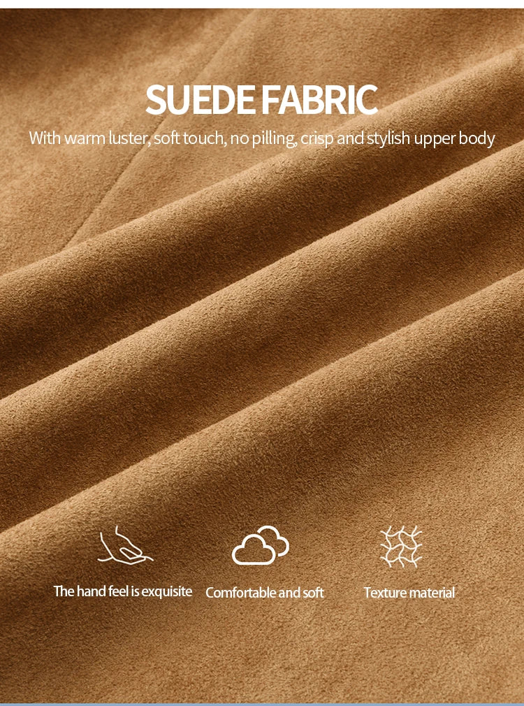 MISHOW Fragrant Suede Jacket for Women Autumn 2025 Cuffs Hollowed Out Lace Short Coats O-neck Metal Button Jackets MXE46W0839