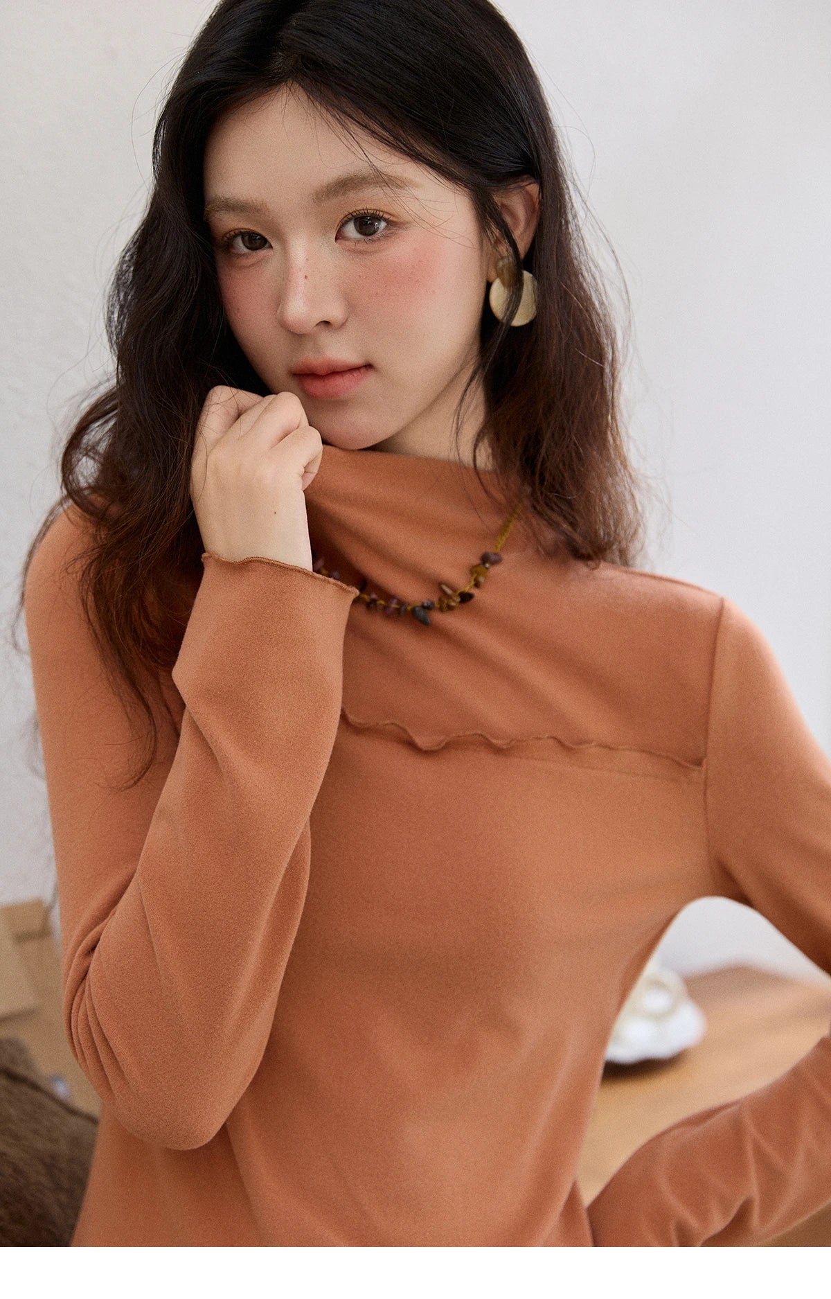 Mishow Multi-Color Thermal Turtleneck Top MXE91Z2784