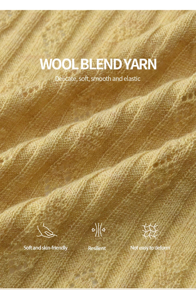 MISHOW Pit Stripe Thin Knitted Sweater for Women Autumn 2025 French Retro Round Neck Cardigan Temperament Casual Top MXE42Z1374