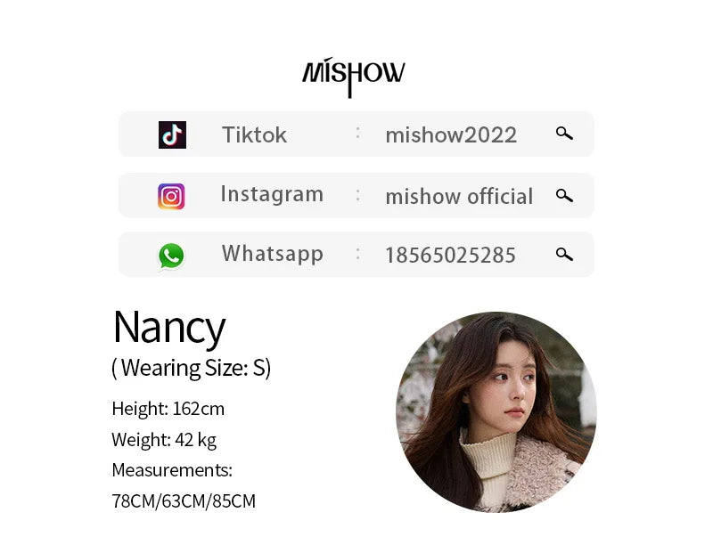 MISHOW Woman Jacket 2025 Autumn Winter Loose Retro Plaid Turn-down Collar Short Jacket Commute Warm Wool Blend Coat MXE89W0904