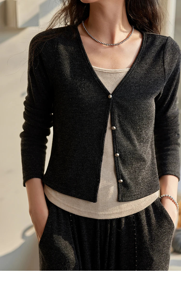 MISHOW Women Casual False Two Pieces Splicing Knit Wide-legged Pants Separately 2024 Fall Winter Elastic Waist Pants MXD35Z0877