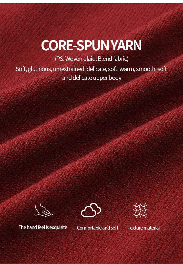 MISHOW Christmas Women's Cardigan 2025 Red Fake Two-Piece Plaid Patchwork Knit Top O-Neck Single-Breasted Outerwear MXE45Z2483