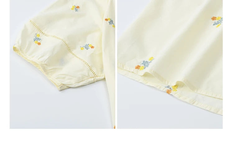 MISHOW Women Two-Piece Set 2025 Summer Puff Sleeve Lace Up Top Hollow Lace Spliced Elastic Waist Shorts Ladies Set MXE38T0684