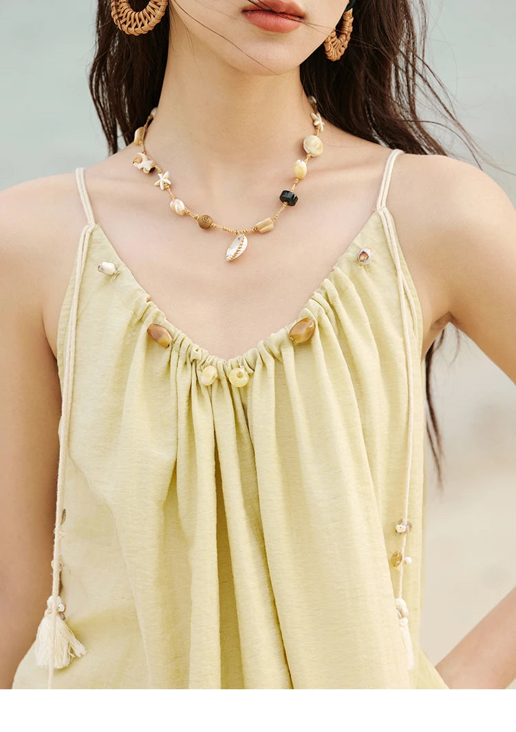 MISHOW French Summer Camisole for Women 2025 Sweet Lace Hollow Flower Sleeveless Tops Female New Fashion Holiday Top MXE33X1758