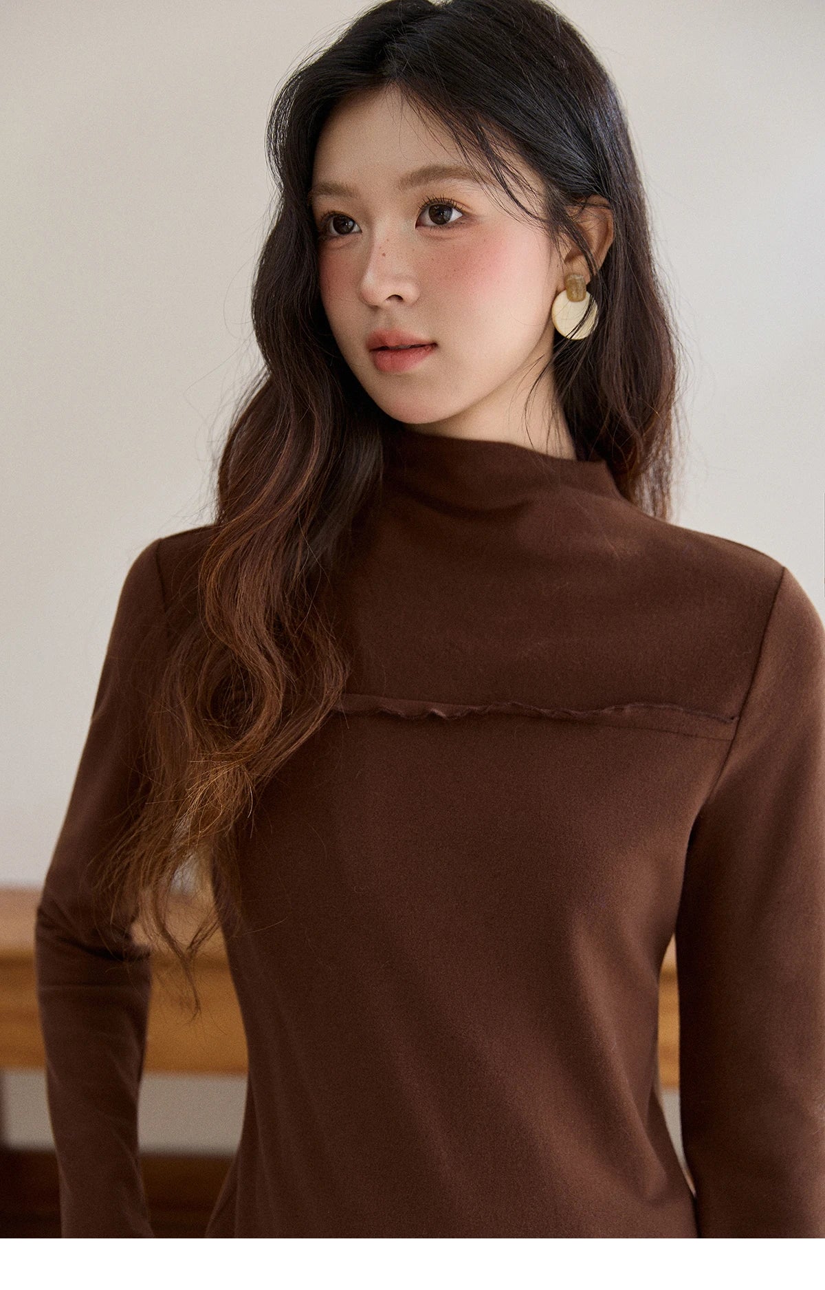 Mishow Multi-Color Thermal Turtleneck Top MXE91Z2784