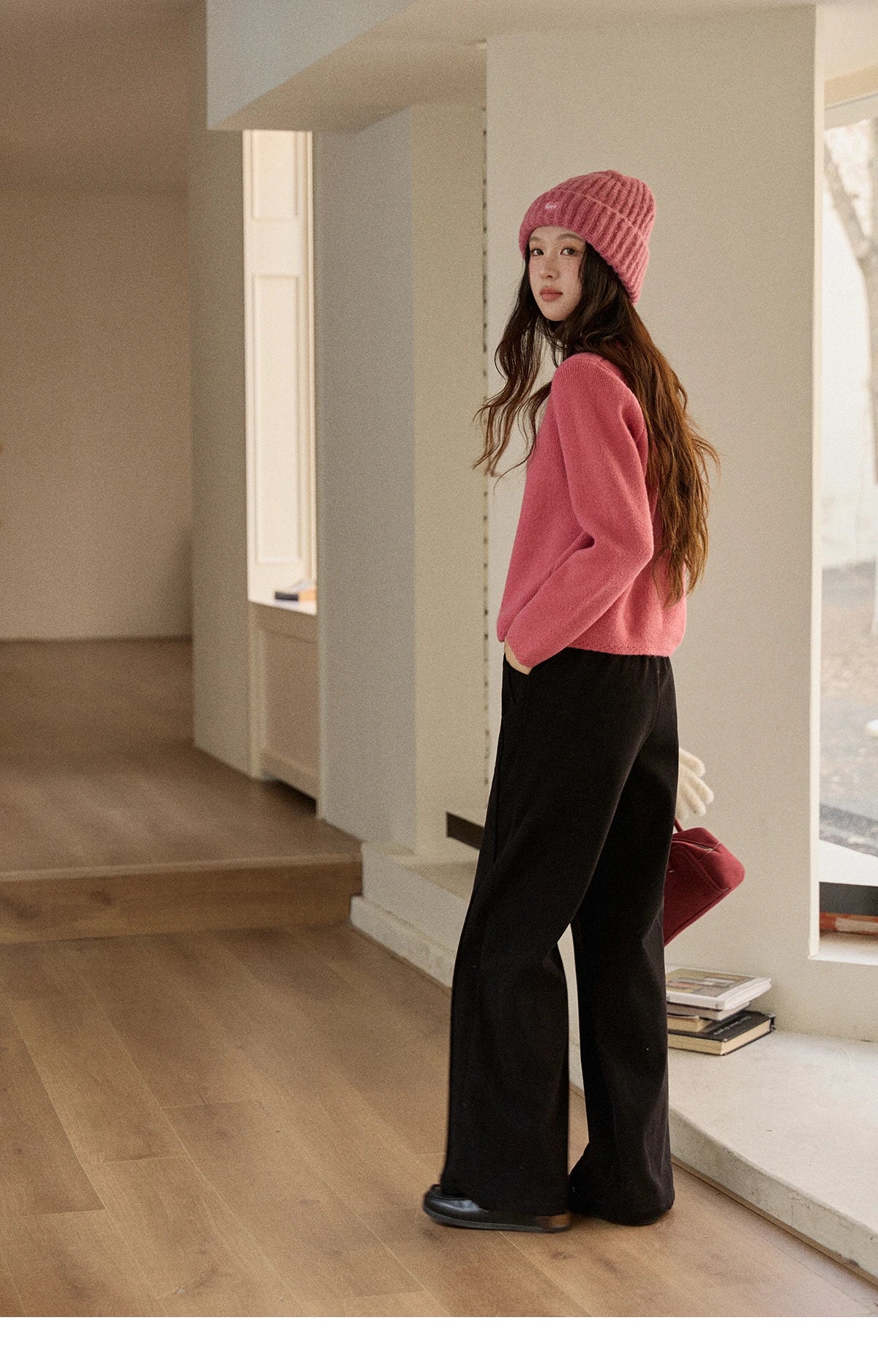 MISHOW Women's Cardigan 2025 Slim Fit Hollow Out Round Neck Rainbow Button Sweater French Style Solid Warm Knitwear MXE90Z2796