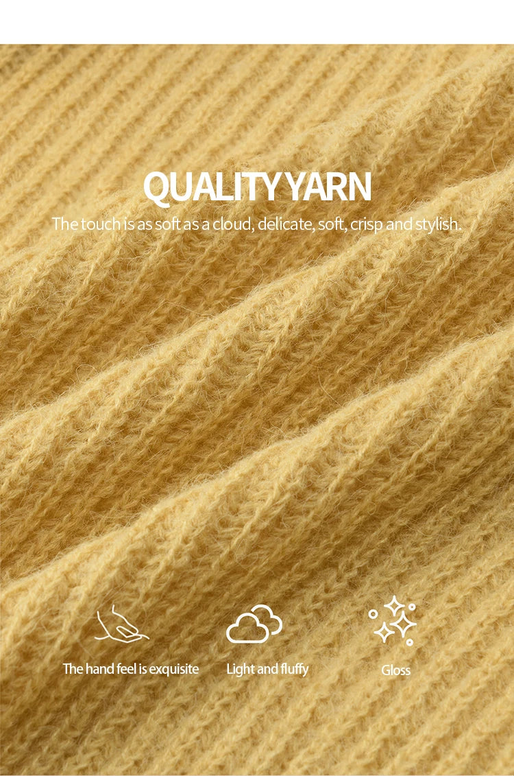 MISHOW Woman Two-piece 2025 Autumn Casual Yellow V-neck Knitted Cardigan Slim Fit Camisole Elegant Commute Top MXE45T0742