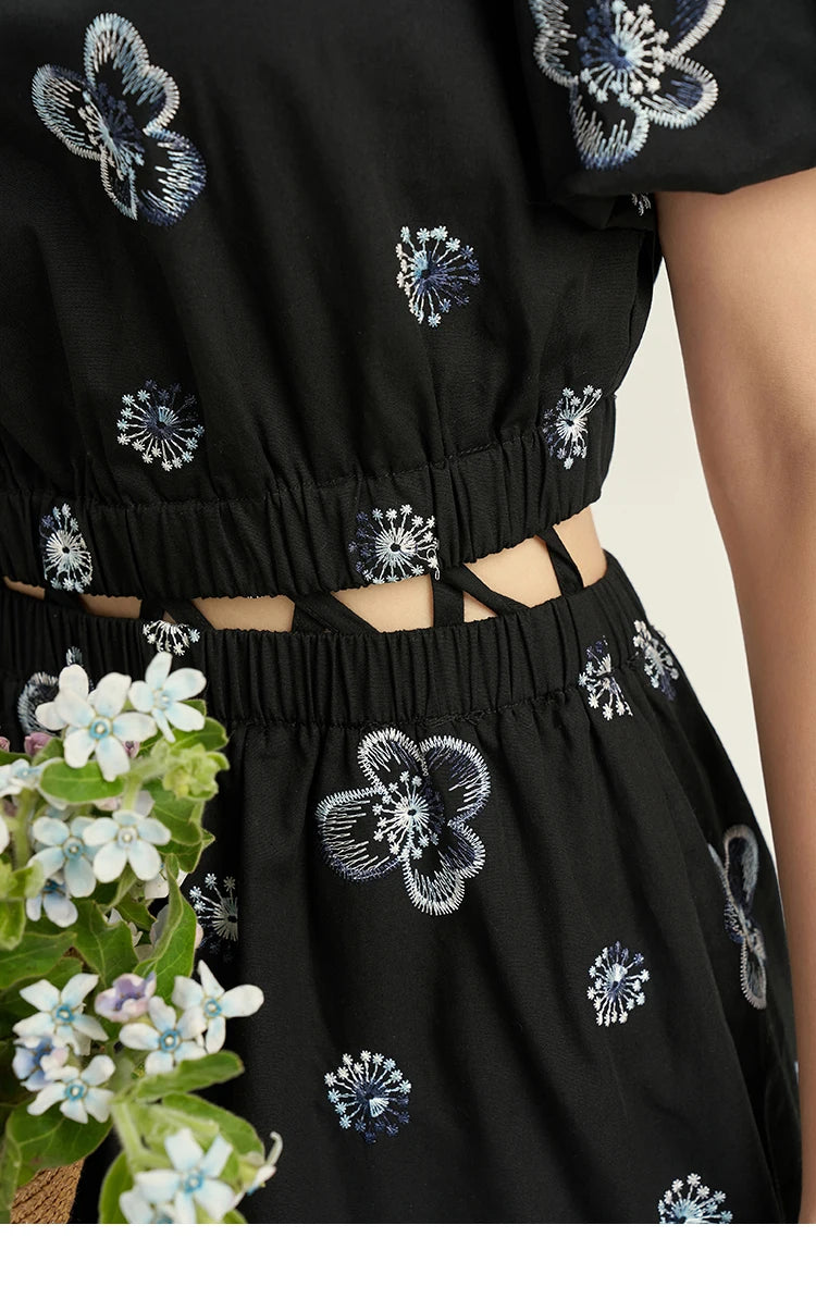 MISHOW High Waist Slim Floral Printing A-line Skirts Temperament Mid Length Skirt 2025 Summer Elastic Waist Skirt MPD21B0398