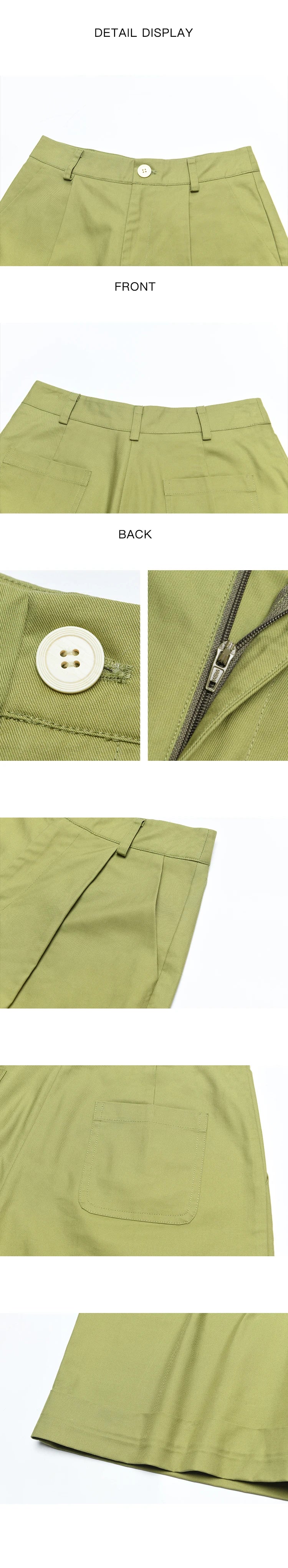 MISHOW Casual Solid Suit Short Pants for Women 2024 Summer High Waist Slim Straight Leg Pants Loose A-line Shorts MXD28K0647