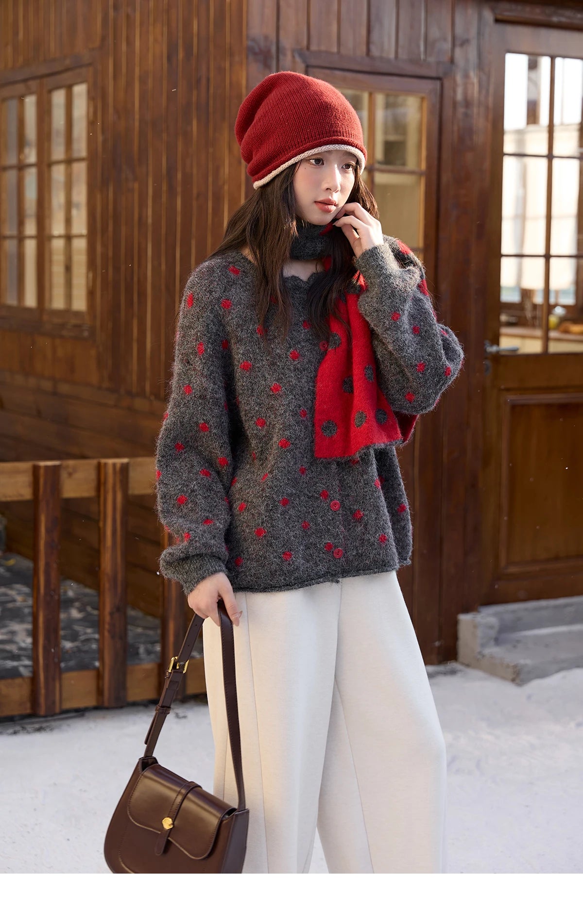 MISHOW Casual Pants for Women 2025 New Fashion Solid Loose Wide-leg Pants Commute Comfortable Women's Winter Pants MXE51K1093