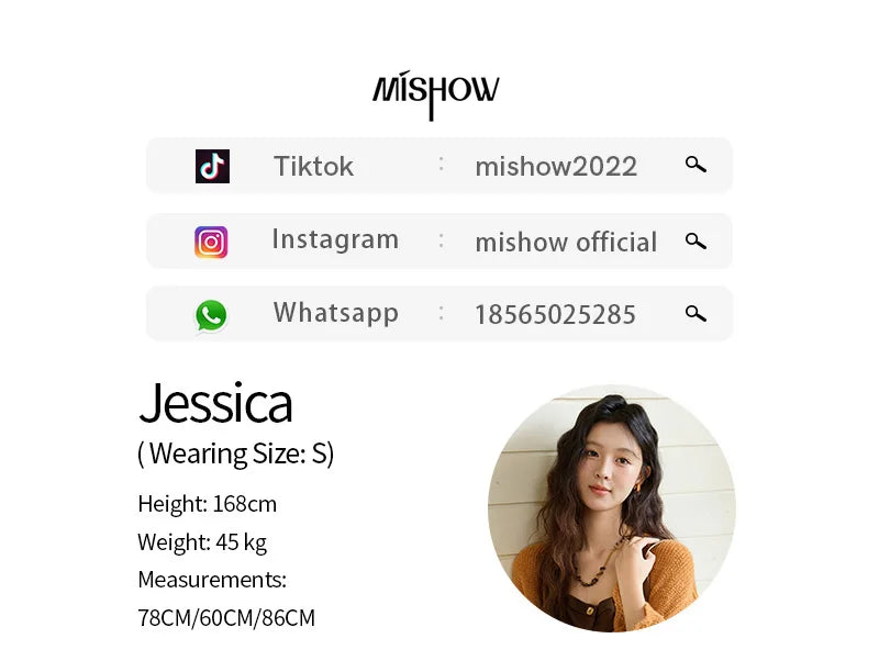 MISHOW Pumpkin Knitted Cardigan for Women Autumn 2025 Loose Wavy Edge Sweater Hollow Out Dropped Sleeves Cardigans MXE46Z2505