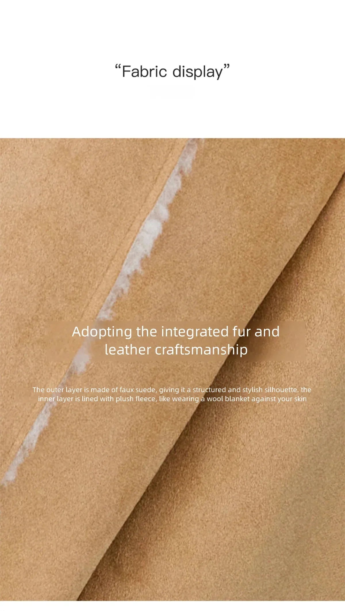 MISHOW Yellow Thickened Fur Integrated Suede Jacket for Women Winter 2025 Lapel Loose Warm Imitation Lamb Fur Jacket MXE92W1016