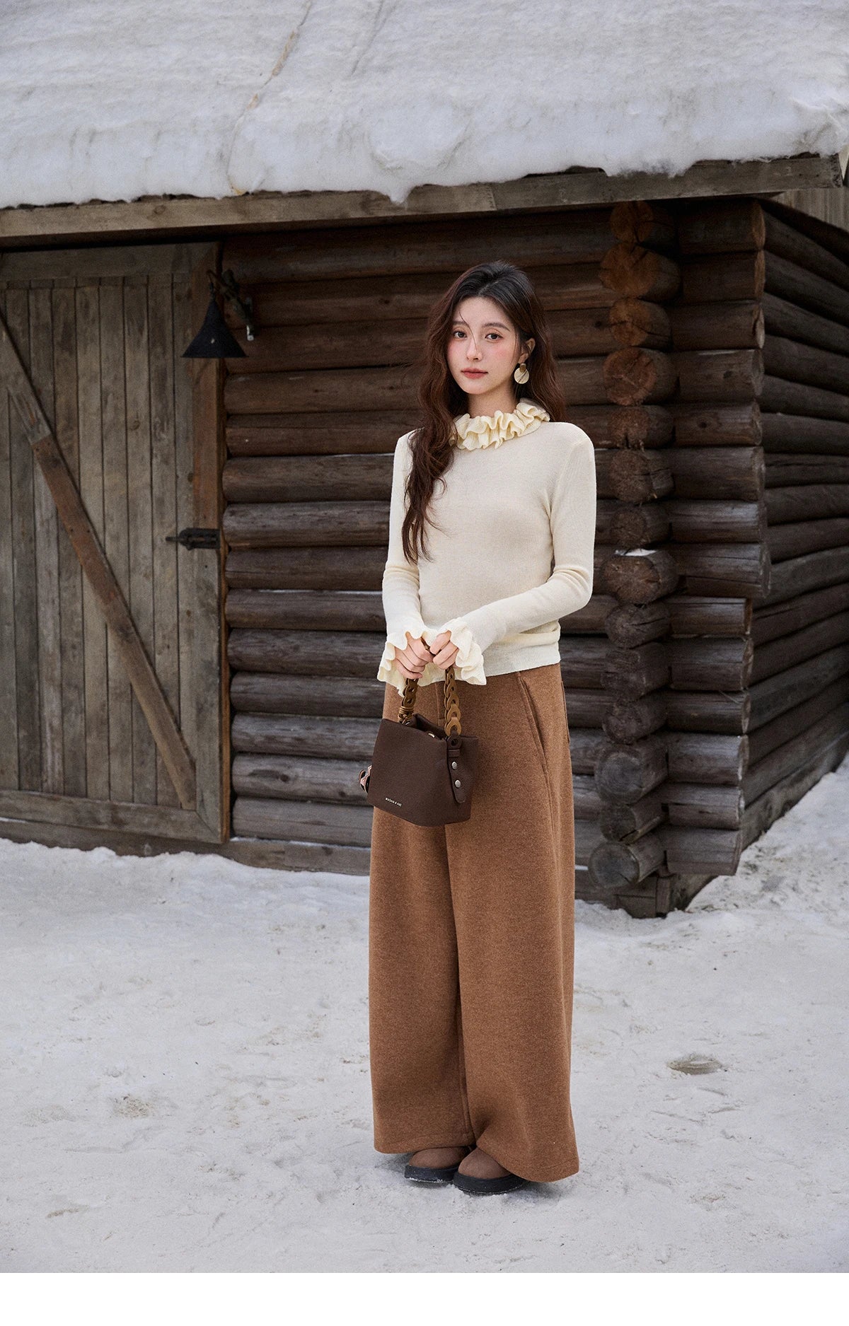 MISHOW Winter 2025 Turtleneck Knit Pullover for Women Thick Warm Fuzzy Cardigan Coat Outerwear Chic Streetwear MXE87Z2699