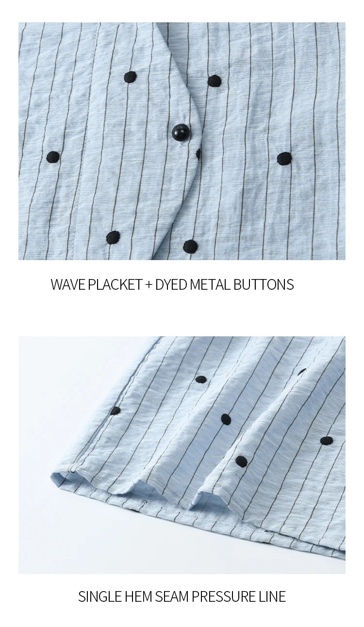 MISHOW Summer Office Lady Blouses Women 2025 Short Sleeve Turn-down Collar Polka Dot Shirts Female Fashion Slim Tops MXE31C0776