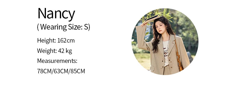 MISHOW Skirt Jacket For Women Separately 2025 Spring New Casual Vintage Blazer Jacket Pleated Skirt Fashion Blazer MXE11W0712