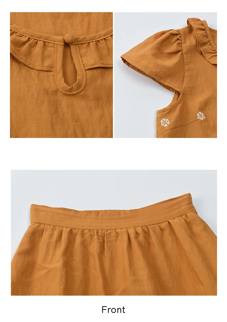 MISHOW Women's Clothing Two Piece Set 2025 French Lace Embroidery Blouse A-line Straight Half Skirt Ladies Summer Set MXE39T0645