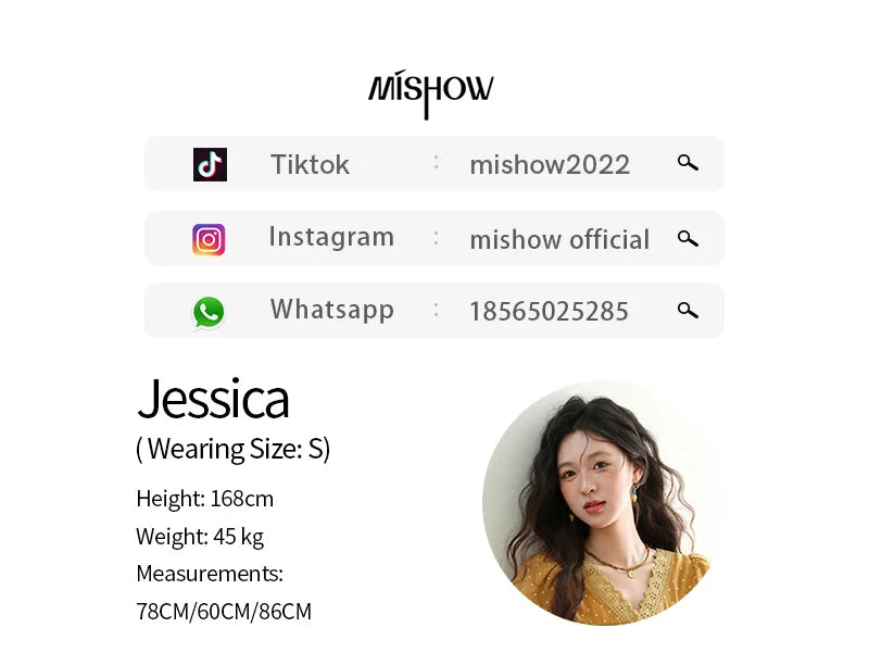 MISHOW Women's V-neck Lace Splicing Blouse 2025 Summer New Ladies Fashion Polka Dot Hollow Ruffle Button Female Top MXE38X1847