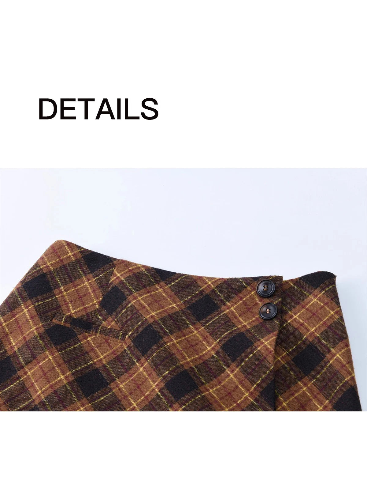 MISHOW Retro Plaid Brushed Skirt for Women Winter 2025 High Waist Slim Thick Skirt Side Invisible Zipper Warm Skirts MXE91B2457