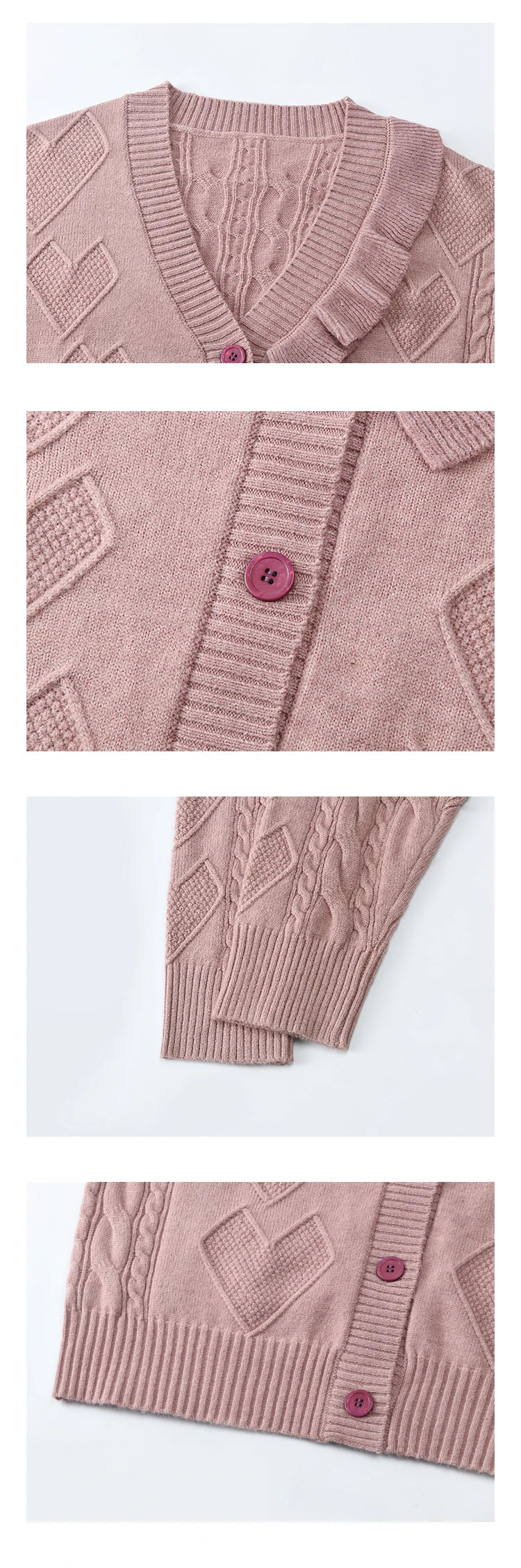 MISHOW Pink Knitwear Camisole Cardigan Separately 2024 Fall Fashion Sweet Knitted Vest Asymmetric Flounce Sweaters MXD45Z0781