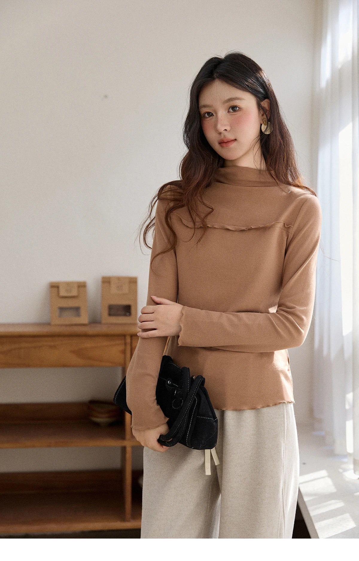 Mishow Multi-Color Thermal Turtleneck Top MXE91Z2784