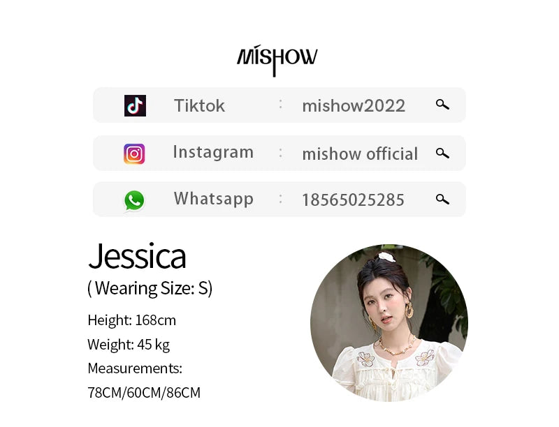 MISHOW Vacation Retro Sweet Dress for Women 2025 Summer Jacquard Embroidered Bubble Sleeve Dresses with Bohemian Belt MXD30L1864