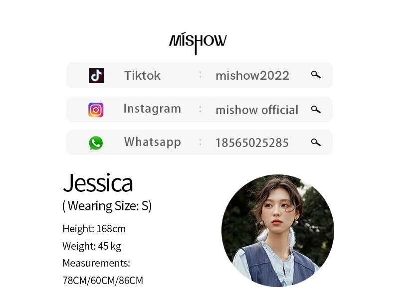 MISHOW Women's V-neck Vest Coat Pleated Skirt Set Spring 2025 Symmetric Fake Pocket Coat A-line Skirts (No with Belt) MXE31T0505