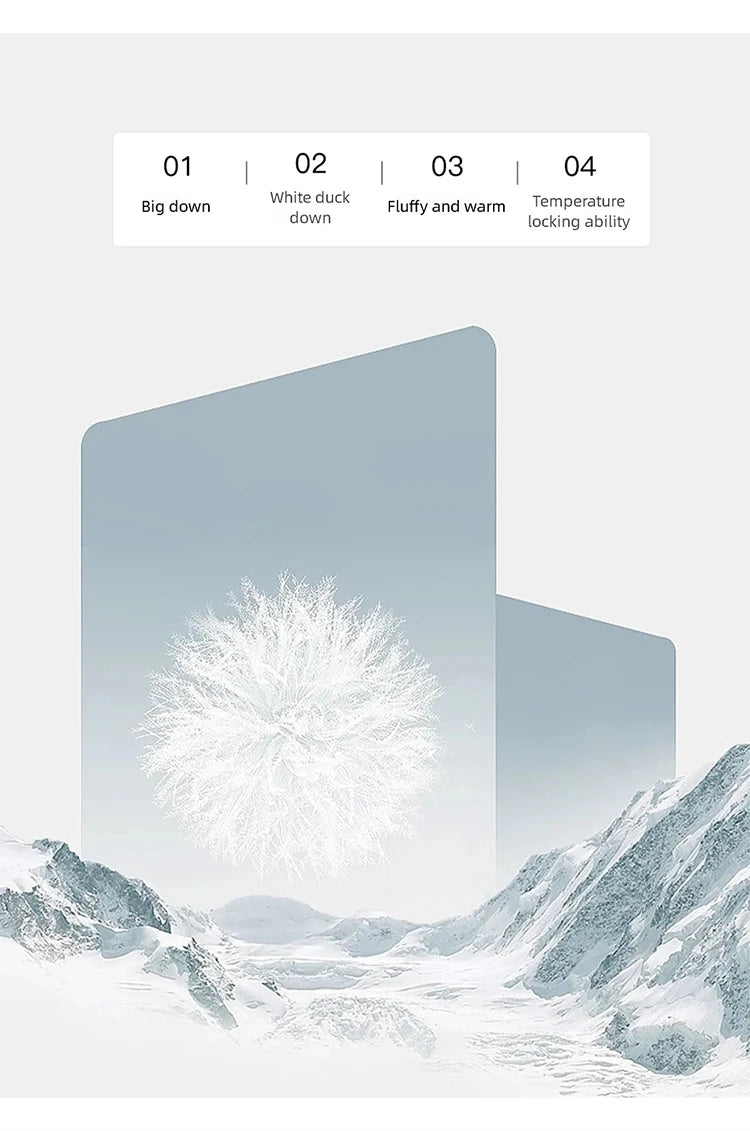 MISHOW Blue Down Coat Women 2025 Winter Fashion Elegant 90% White Duck Down Short Lightweight Puffer Jacket Warm MXE51Y0081