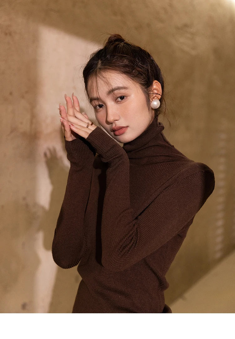 MISHOW Women's Lamb Wool Coat 2022 Winter Single Breasted Leather Turn-down Collar Thickened Warm Outwear Office Lady MXB43W0490