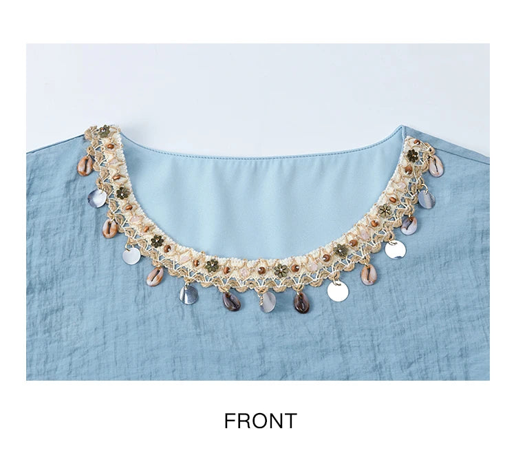 MISHOW Office Lady Summer Vest Skirt Sets Women 2025 Sheel Ribbon Solid Round Neck Tops Loose High Waist Skirt Female MXE32T0556