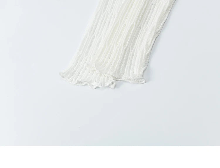 MISHOW Summer Casual Cardigan for Women 2025 New V-neck Long Sleeve Slim Knitted Cardigans Female Fashion White Tops MXE16Z1193