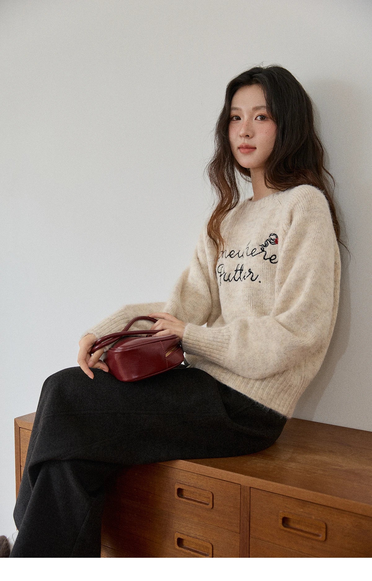 MISHOW Wide-leg Pants for Women 2025 Autumn Winter High Waist Straight Lace-up Loose Pants Retro Casual Slim Pants MXE89K1100