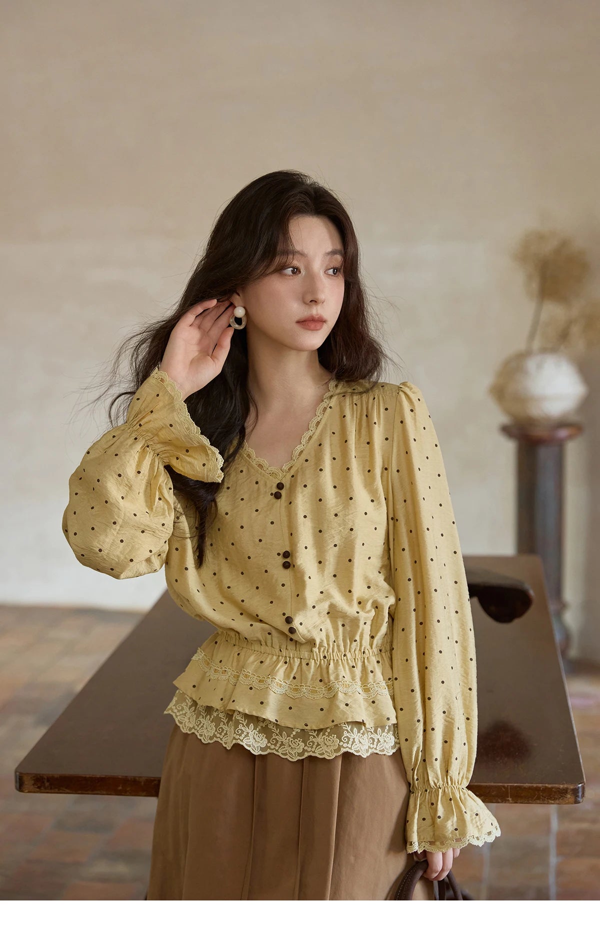 MISHOW Autumn Brown Cotton Bud Skirt 2025 Autumn Elastic Drawstring High Waist Slim A-line Casual Skirt with Pocket MXE41B2367