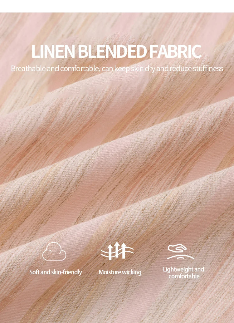 MISHOW Ladies Fashion Puff Sleeve Striped Shirt 2025 Summer New Commute Retro Turn-down Collar Top Women's Clothing MXE37C0808