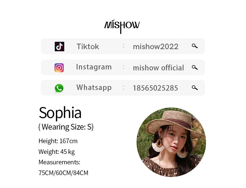 MISHOW Women's Two-Piece Set Fashion Polka Dot One Shoulder Puff Sleeve Blouse Summer 2025 Casual Wide Leg Pants Set MXE38T0683