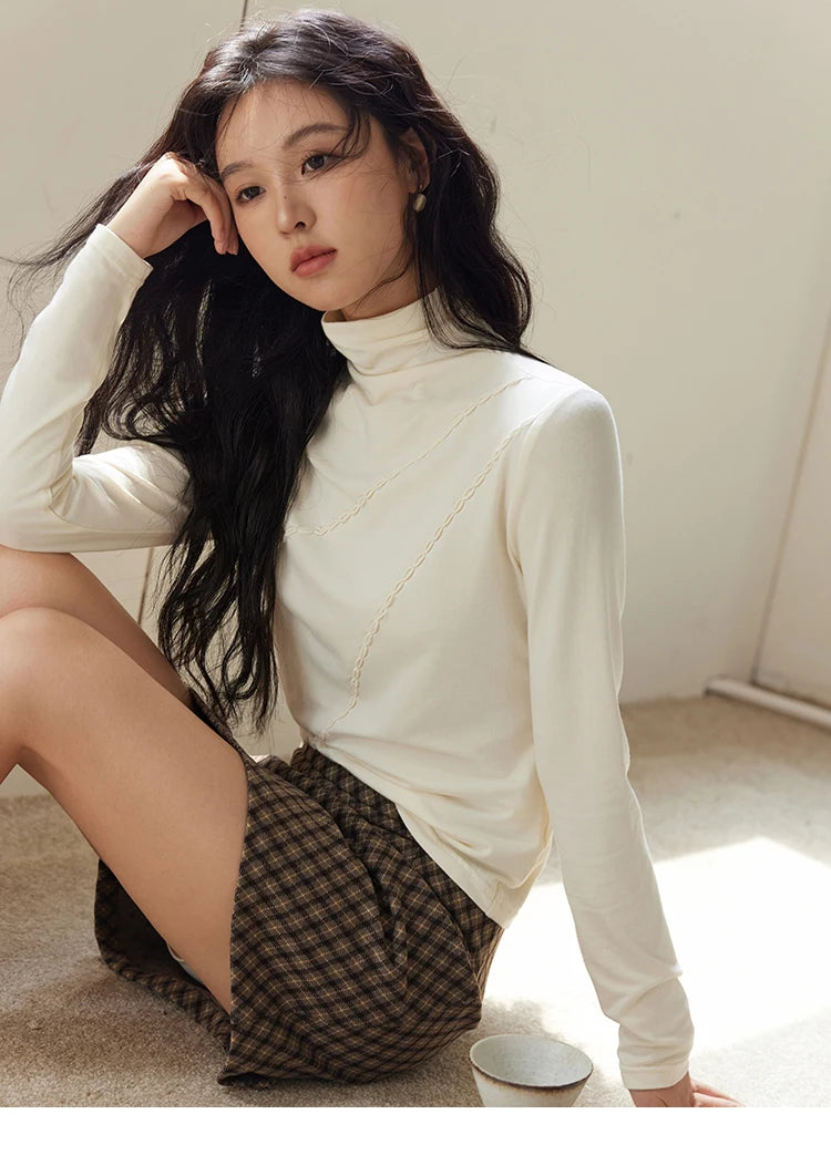 MISHOW Gentle Sweet Sweater Women's 2024 Autumn Winter Cute Emboridery Cartoon Dropped Sleeves Pullovers Sweater Tops MXD54Z0953