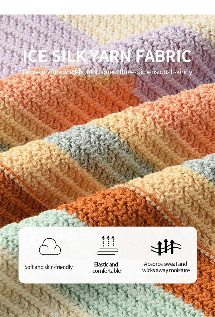 MISHOW Casual Stripe Knitted Pullover Women Summer New 2025 Short Sleeve Round Neck Slimming Tops Female Office Lady MXE31Z1222