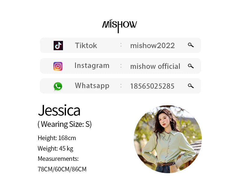 MISHOW Striped Patchwork Shirt for Women Spring 2025 Irregular Single Breasted Buckle Shirts Lapel Tops Office Lady MXE12C0412