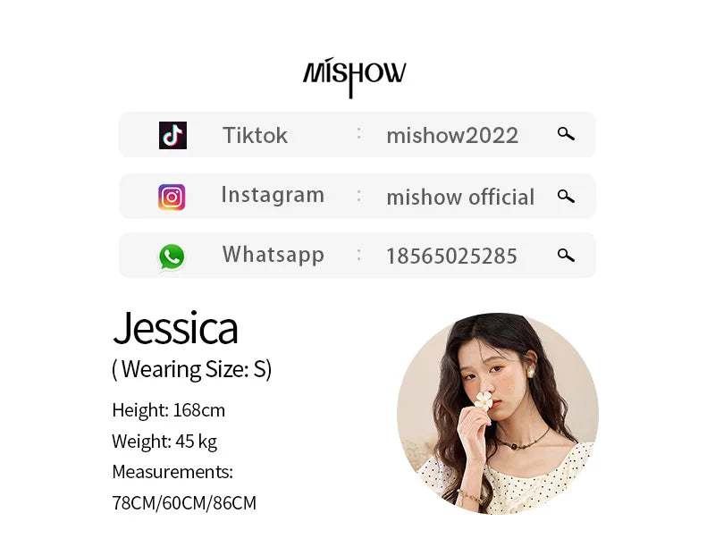 MISHOW Women's Apricot Polka Dot Shirt 2025 Summer French Ruffle Edge Patchwork Lace Shirts Short Sleeved Slim Top MXE34X1783