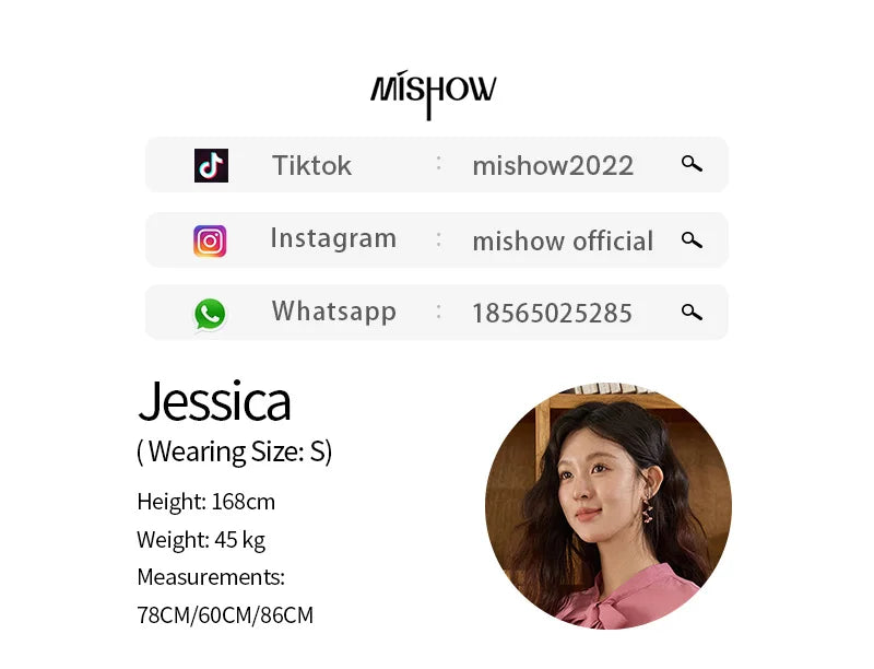 MISHOW Women's Rose Red Stand Collar Shirt 2025 Autumn Bow Tie Hem Splicing Lace Tops Elegant Shirts Office Lady MXE43C2380