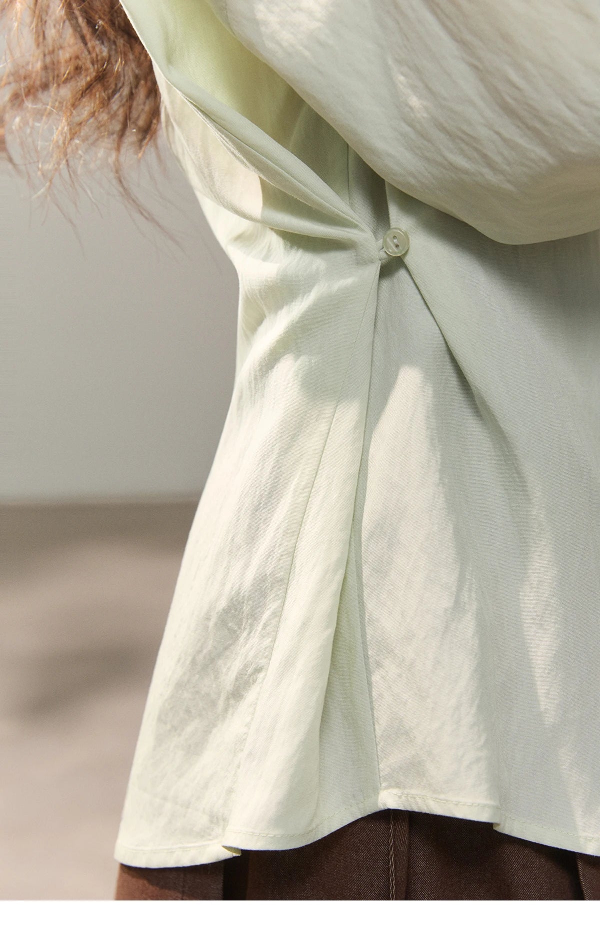 MISHOW Women's Contrast Trim Lapel Collar Shirts 2026 Spring Floral Embroidery Pocket Decor Button Waist Casual Shirt MXF13C2440