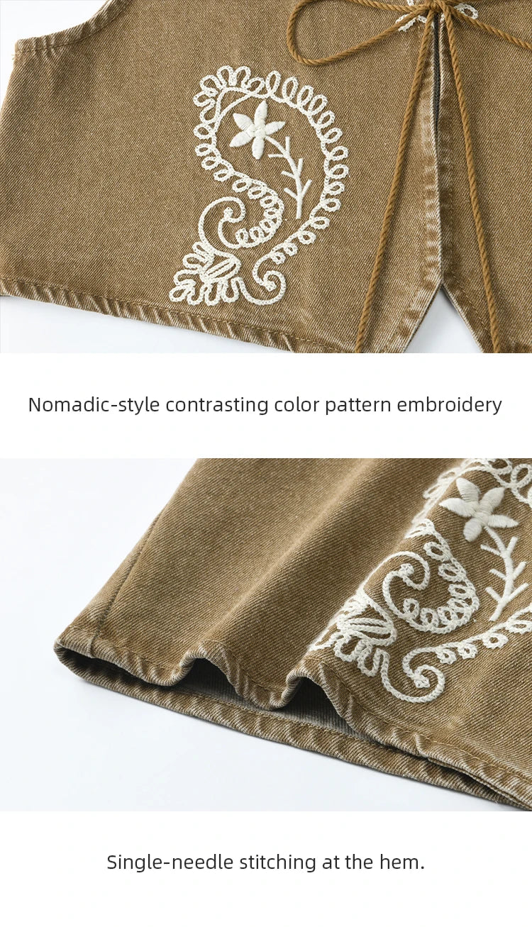 MISHOW Spring Elegant Vests Dress Separately Women 2025 Solid Long Puff Sleeve Midi Dresses Print Denim Vest Fashion MXE16L2197