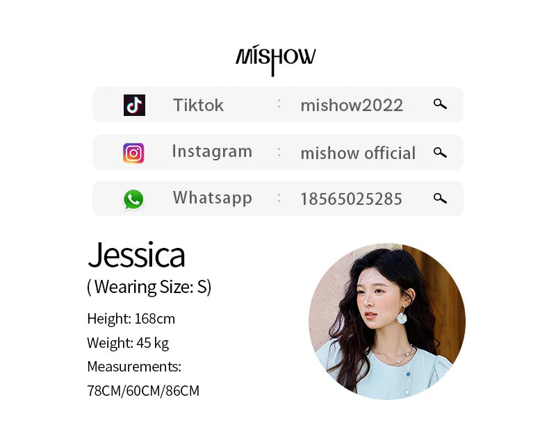 MISHOW Sea Salt White Double Layered Waist Skirt 2025 Summer Flower Bud Skirt Shell Button Versatile A-line Skirts MXE32B0715