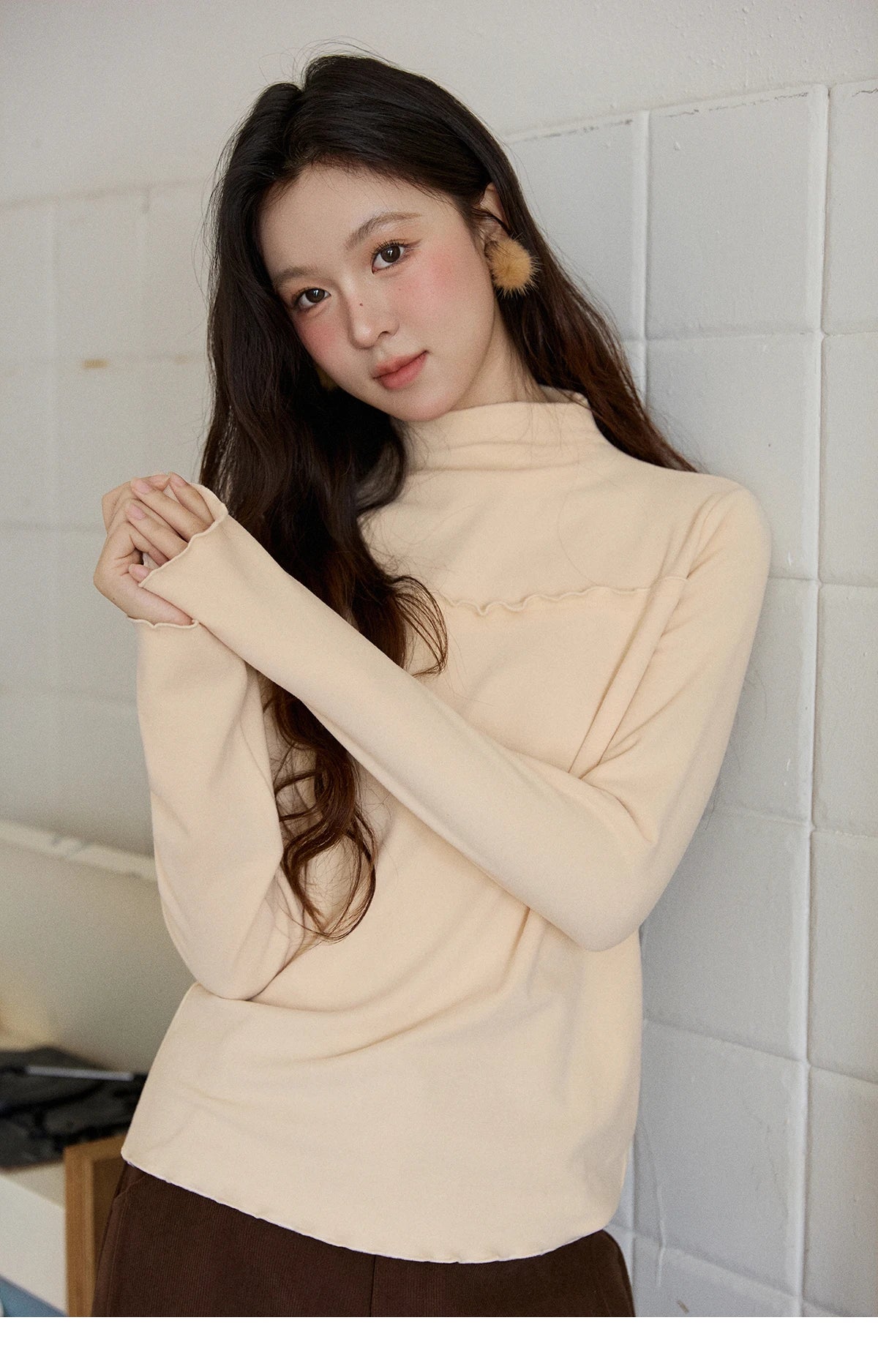 Mishow Multi-Color Thermal Turtleneck Top MXE91Z2784