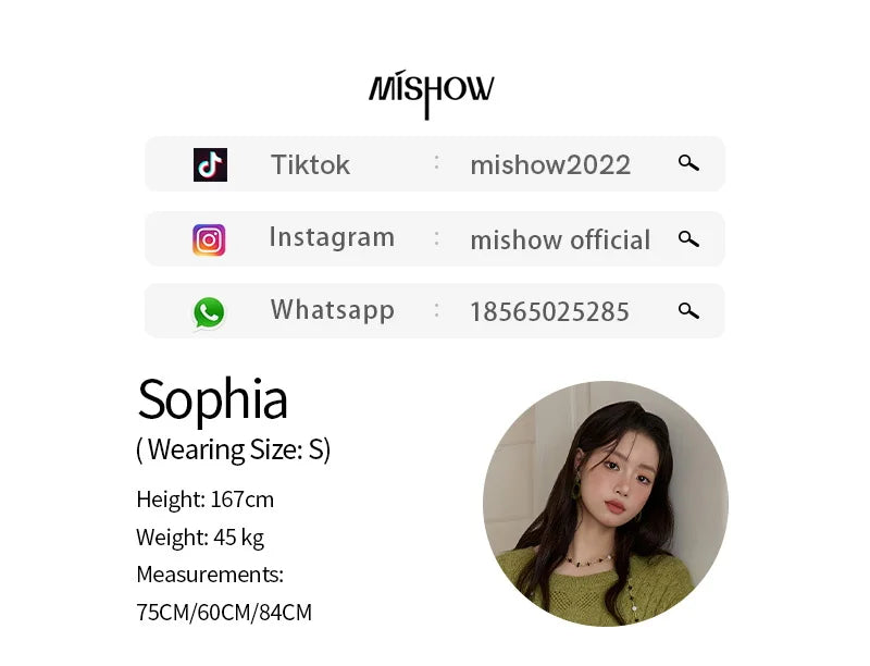 MISHOW Sweater for Woman 2025 Autumn Winter Green Retro Twisted Rope Hollow Design Loose Knit Top Luxury Commuter MXE49Z2520