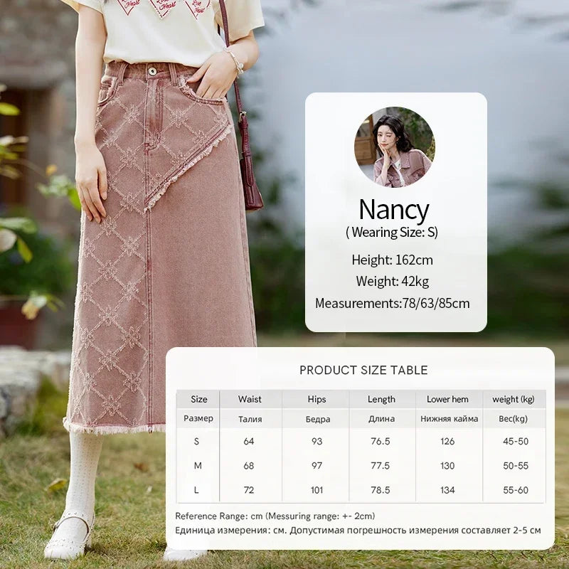 MISHOW Cowboy Skirts Separately For Women 2025 Spring New Gentle Sweet Thick Jacquard Short Jacket Mid Long Skirt MXE14W0754