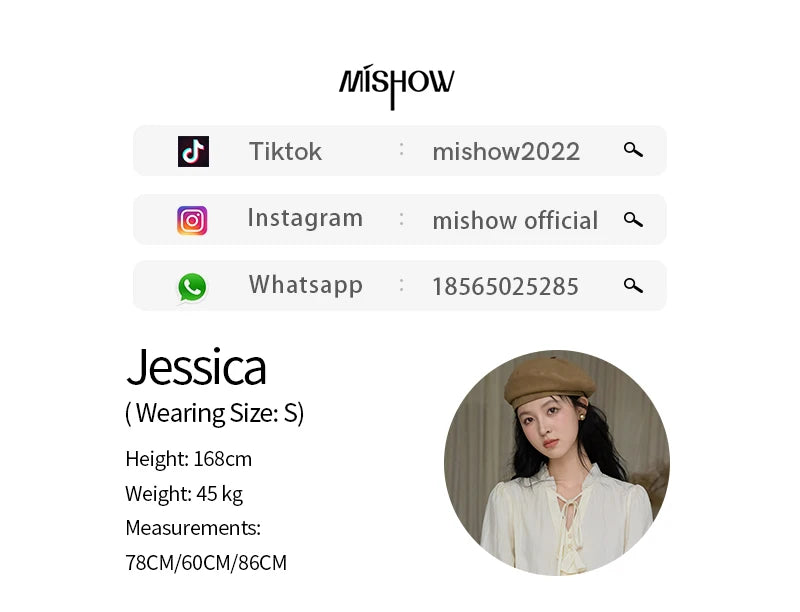 MISHOW Flower Bud Tie Lyocell Shirt for Women Autumn 2024 Temperament Solid Long Sleeve Pullover Tops Office Lady MXD42X1640